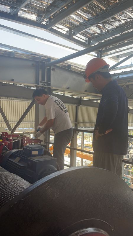 湖北黃岡冶金用天車SB100現場指導調試